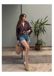 BELLA FASHION Multicolored Women's Chiffon Blouse