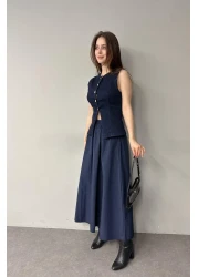 lizge giyim Parachute Skirt with Elastic Belt