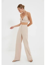  Collection Stone Wide Leg Woven Trousers Tpraw22Pl0402