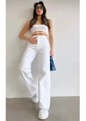 SU SHE Vane's Women's High-Light Licra Palazzo Jeans (New Season)