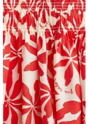 H&M فستان بأشرطة مع صدّار مزركش