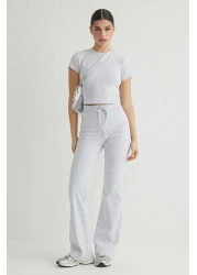  Collection Gray Melange Fitted Body Length Matching Elastic Interconnecting Girdle