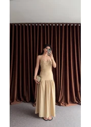 HAZELANNA فستان كريم الورد