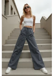 ENZİM JEANS Regular Waist Wide Leg Jeans with Elastic Waist