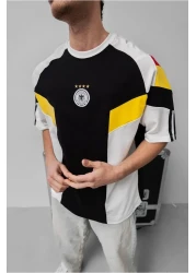 KUN SPORTSWEAR Retro Nostalgic Oversize Unisex T-Shirt with Crest Embroidery