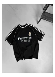 KUN SPORTSWEAR تي شيرت بريميوم نوستالجيا ريترو مقاس كبير للجنسين