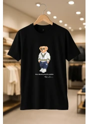 C&C OKULCUNUZ Polo Bear Ralph Printed Oversize Unisex 100% Cotton Breathable Thick Fabric T-Shirt