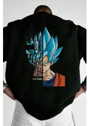 Massgai One Piece Monkey Nika Son Goku Anime Patterned Unisex Oversize Cotton T-Shirt