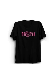 The Fame تي شيرت Trapstar، Ovoxo، Drake، وردي، للجنسين، أسود 100% قطن