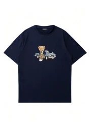 Mad&Calf تيشيرت كبير الحجم برقبة دائرية وطبعة تيدي للجنسين