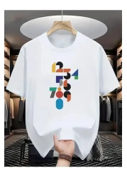 qubo sportswear & company Qubo Unisex Oversize Printed Cotton Crew Neck Short Sleeve White T-Shirt