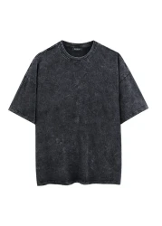 Mad&Calf تيشيرت كبير الحجم برقبة دائرية وقابل للغسل للجنسين