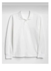 Yakalaa Unisex Adult Long Sleeve Lacos Polo Collar School T-Shirt