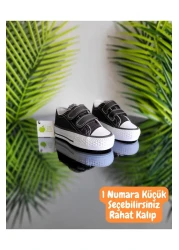 elma bebe حذاء رياضي مريح للأطفال البنات والأولاد للجنسين من القماش الكتاني المزود بشريط فيلكرو