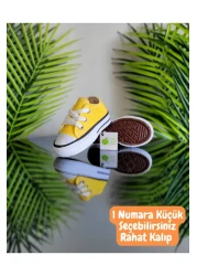 elma bebe Comfortable Fit Girl Boy Baby Unisex Baby Kids Short Lace-Up Linen Canvas Sneaker Sports Shoes