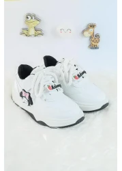 Moda Lime حذاء رياضي للأطفال للجنسين بتصميم خاص من Kuromi برباط وشريط فيلكرو