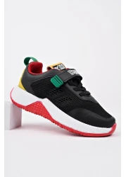 homiro حذاء فيليه أسود-أحمر برباط