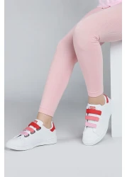 Jump 30110 Red - White Velcro Girls' Sneakers Casual Sneakers