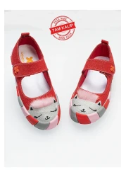 Casabony Red Glitter Cat Girl Sneaker Ballerina Size: 27