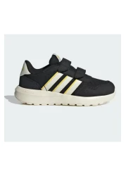 adidas Run 60S Core Black Off White Utility Yellow Kids Sneakers Ie6436