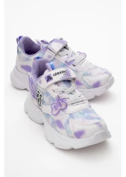 CCWAY AYAKKABI Velcro Tied Anorak Children's Sports Shoes 26-30 White Lila