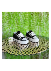 elma bebe حذاء رياضي للجنسين للفتيات والأولاد والأطفال برباط قصير من القماش الكتاني