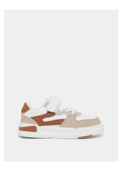 Styli Color Block Low Top Trainer Shoes with Velcro Closure