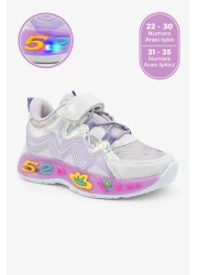 Beınsteps Girl's Sports Shoes Orthopedic Sole Lighted Velcro Girl's Shoes