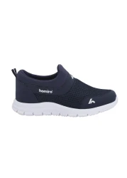 homiro Navy Blue White Children's Knitwear Sports Shoes - Laceless