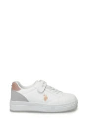U.S. Polo Assn. UNIV 4FX White Girls' Sneaker