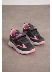 GAK RUN Unisex Kids Velcro Elastic Comfortable Casual Sneaker Anorak Sports Shoes Light Poly Sole