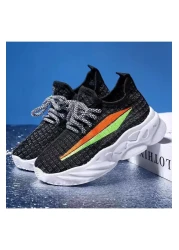Muchmy Kids Sneakers Sports Running Breathable Knit Athletic Sneakers
