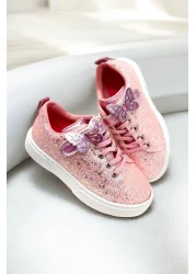 Görkem bebe ayakkabı ve tekstil Girl's Silvery Velvet Sports Shoes