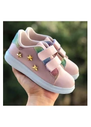 Pandalina Girls' Sneakers - Non-slip Phylon Sole, Shiny Glitter Detailed Sports Shoes