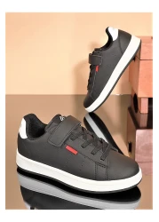 Kidessa 1709 حذاء رياضي كاجوال للأطفال بنعل تشريحي أسود وأبيض