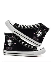 ELİTE STEP حذاء رياضي كاجوال من Kuromi Cheeky Linen مطبوع باللون الأسود