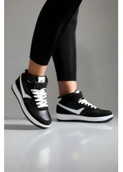 Lambırlend أسود - حذاء رياضي جلدي شتوي 4 مواسم للرجال والنساء والأطفال