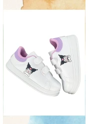 ALTUNTAŞ Chrome Printed Girls' Boys' Unisex Cirt Velcro Lightweight Sports Shoes Lilac