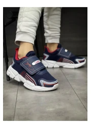 oneblue حذاء رياضي للأطفال مزود بشريط فيلكرو مرن وخفيف الوزن وجيد التهوية للجنسين