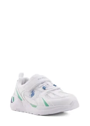 U.S. Polo Assn. Akita Jr 4Fx White-Blue Boy's Sneakers-White-Blue-Green