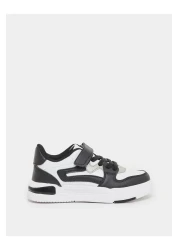 Styli Color Block Low Top Trainer Shoes with Velcro Closure