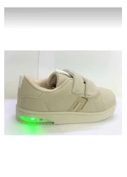 Cool Kids أحذية رياضية للجنسين قابلة للتمدد ومريحة، أحذية رياضية للأطفال، أحذية يومية لتقويم العظام باللون البيج