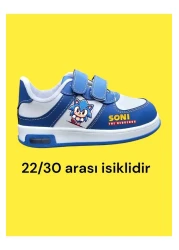 archiepet Super Sonic Printed Lighted Blue Boys' Sneakers