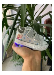 STARYOU STORE Frozen Velcro Worked Children's Sneakers - Orthopedic Transparent Sole