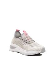 WALKWAY Ravello-f Black Ornamental Laced Mesh Children's Sports Shoes