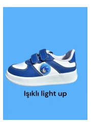 LİASSHOES Lighted Animation Printed Blue Fast Running Sonyik Boy's Sports Shoes Sneaker