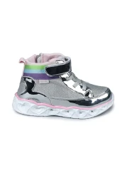 Jump 26962 Velcro Silver Color - Pink Girl's Sneaker Casual Sports Shoes
