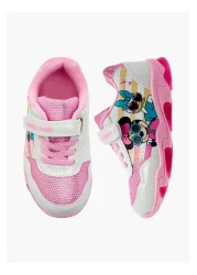 DİSNEY حذاء رياضي مضيء مطبوع عليه ميني وديزي مع قفل بخطاف وحلقة