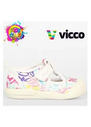 Vicco White Darida Baby and Child Orthopedic First Step Sneakers