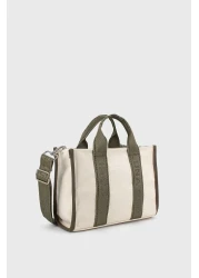 LUNABLU Women's Khaki Canvas Crossbody Bag